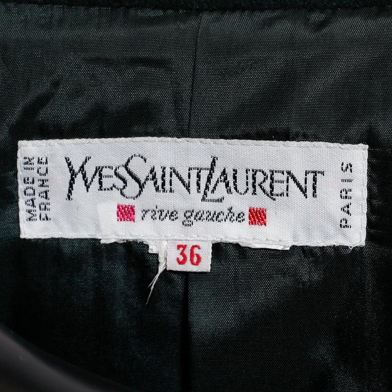 YVES SAINT LAURENT, a two-piece suit consisting of jacket and skirt.