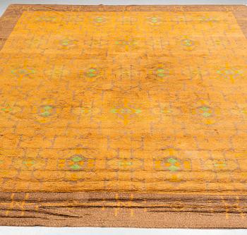 A CARPET, a knotted pile variant, ca 456,5-458 x 312,5-317 cm, probably Konstfliten, Gothenburg,