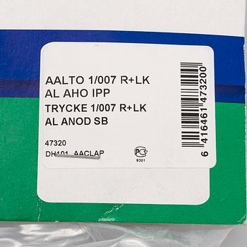 Alvar Aalto, Six pairs of late 20th century doorhandles, manufacturer Primo.