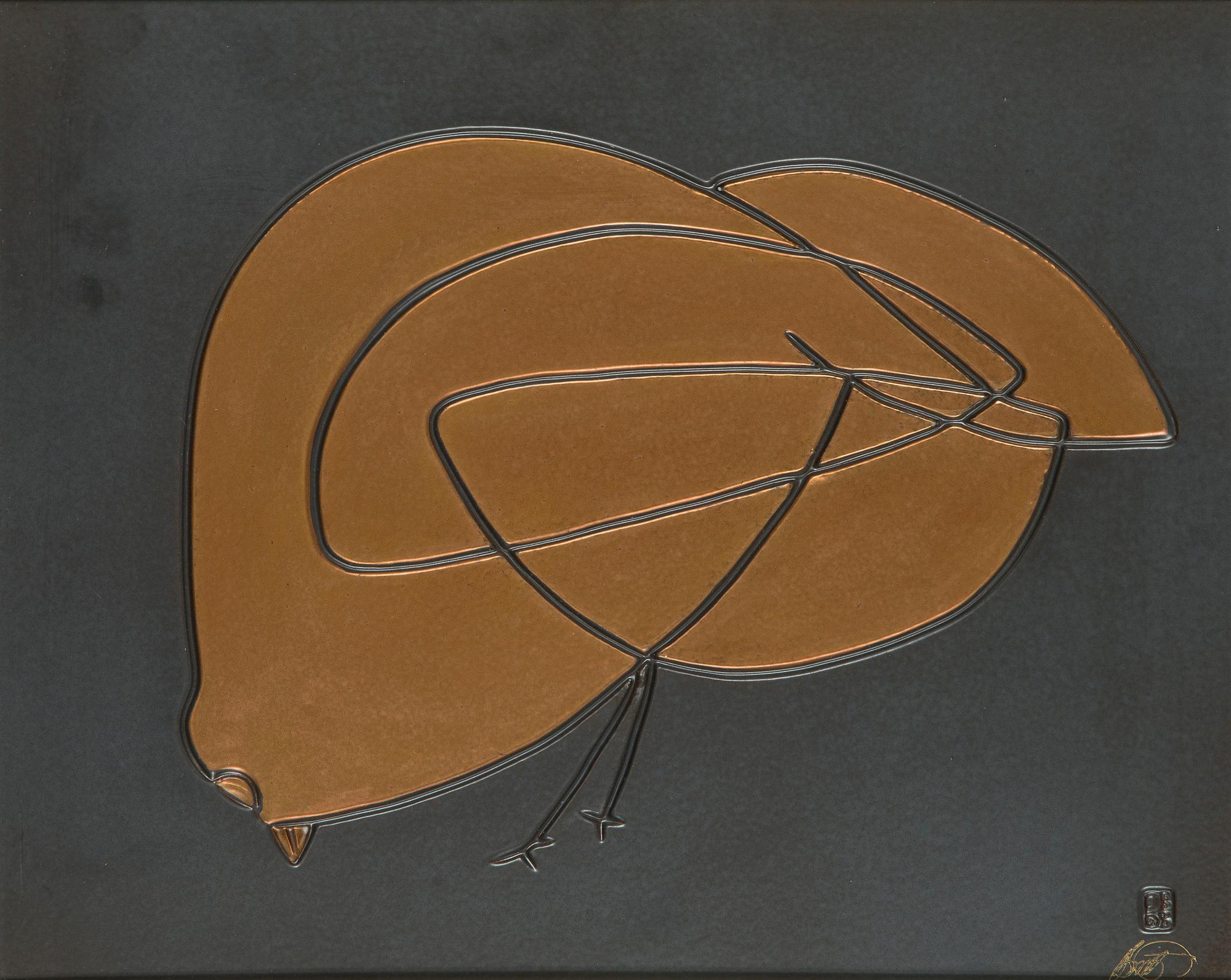 Howard Smith, relief, keramik. Signerad.