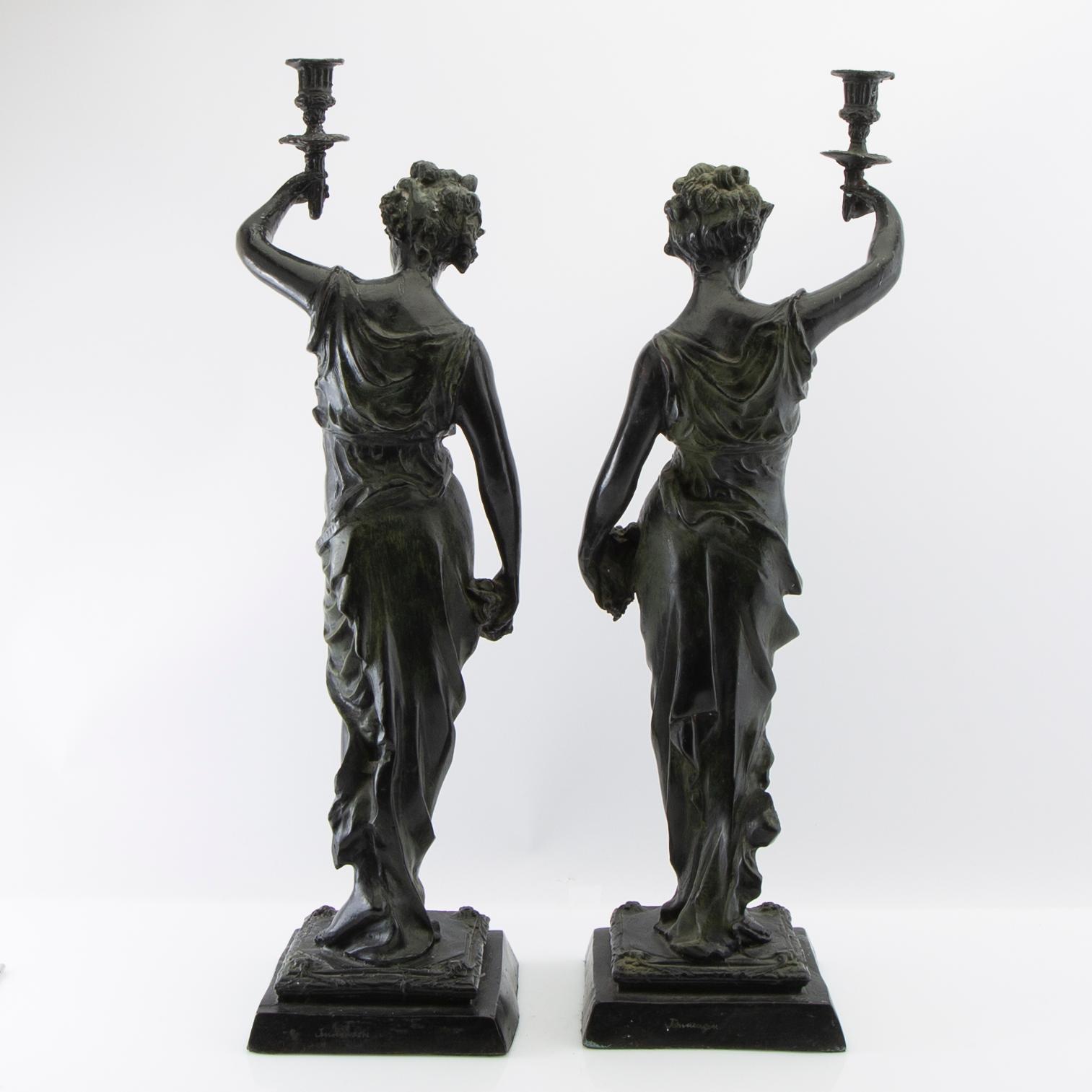 Candelabras/sculptures a pair 20th century.