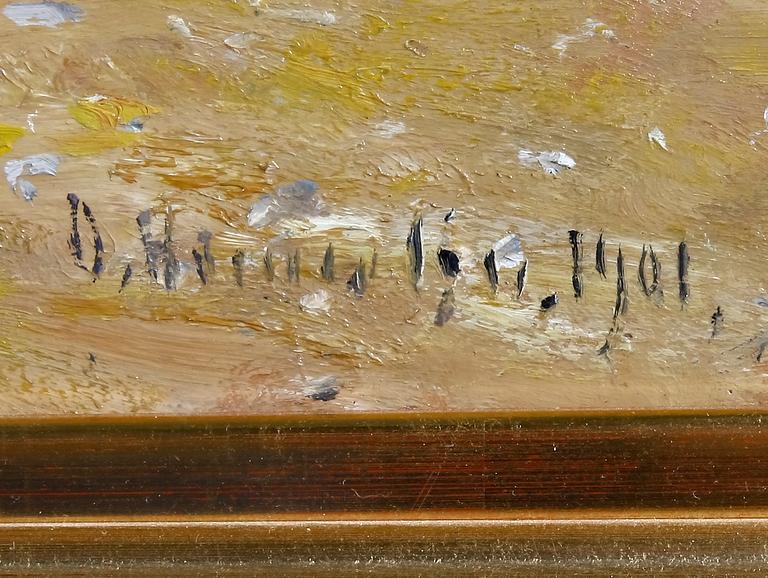 OKÄND KONSTNÄR, olja på pannå, otydl sign och dat 1901.