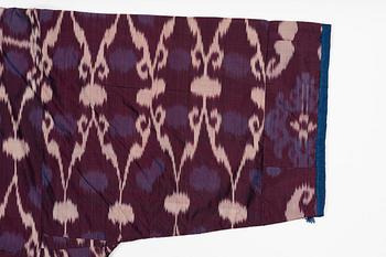 A silk Ikat Chapan, Central Asian, 1880s.