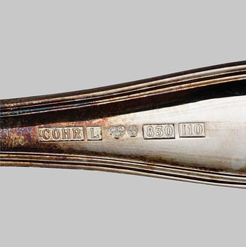 BESTICKSERVIS, 48 delar, silver, Cohr, svenska importstmpl bl a 1983. Tot vikt ink.knivblad i stål, ca 2770 g.