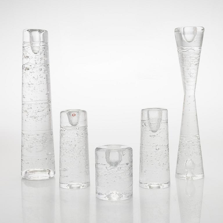 Timo Sarpaneva, taide-esineet, 5 kpl, "Arkipelago"-sarja, Iittala.