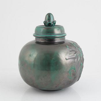 An earthenware urn with cover, Upsala-Ekeby, 1930's.