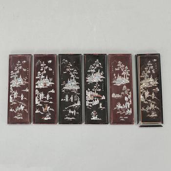 Six wall plaques from China, first half of the 20th century.