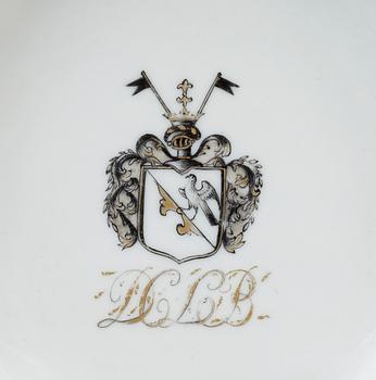 KOPP MED FAT, porslin, Kina, Qianlong, 1700-talets andra hälft.