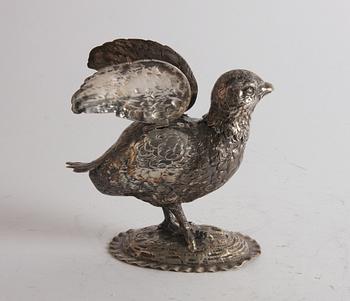 FIGUR/FLASKA, silver, Tyskland med svenska importstämplar.