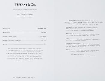 Tiffany & Co, a platinum ring with a brilliant-cut diamond 0.48 ct. With certificate.