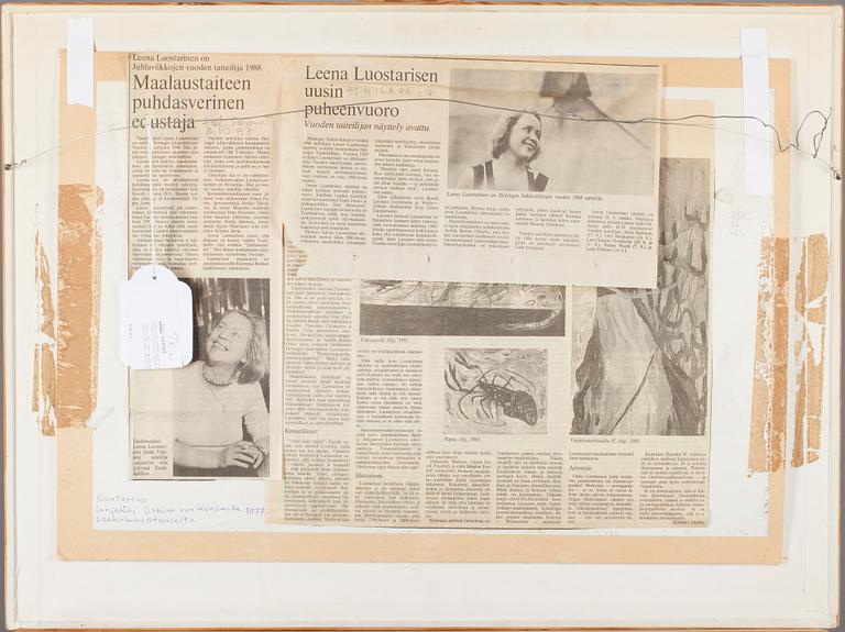 LEENA LUOSTARINEN, akvarell, signerad L L. och daterad Santorini heinäkuu -76.