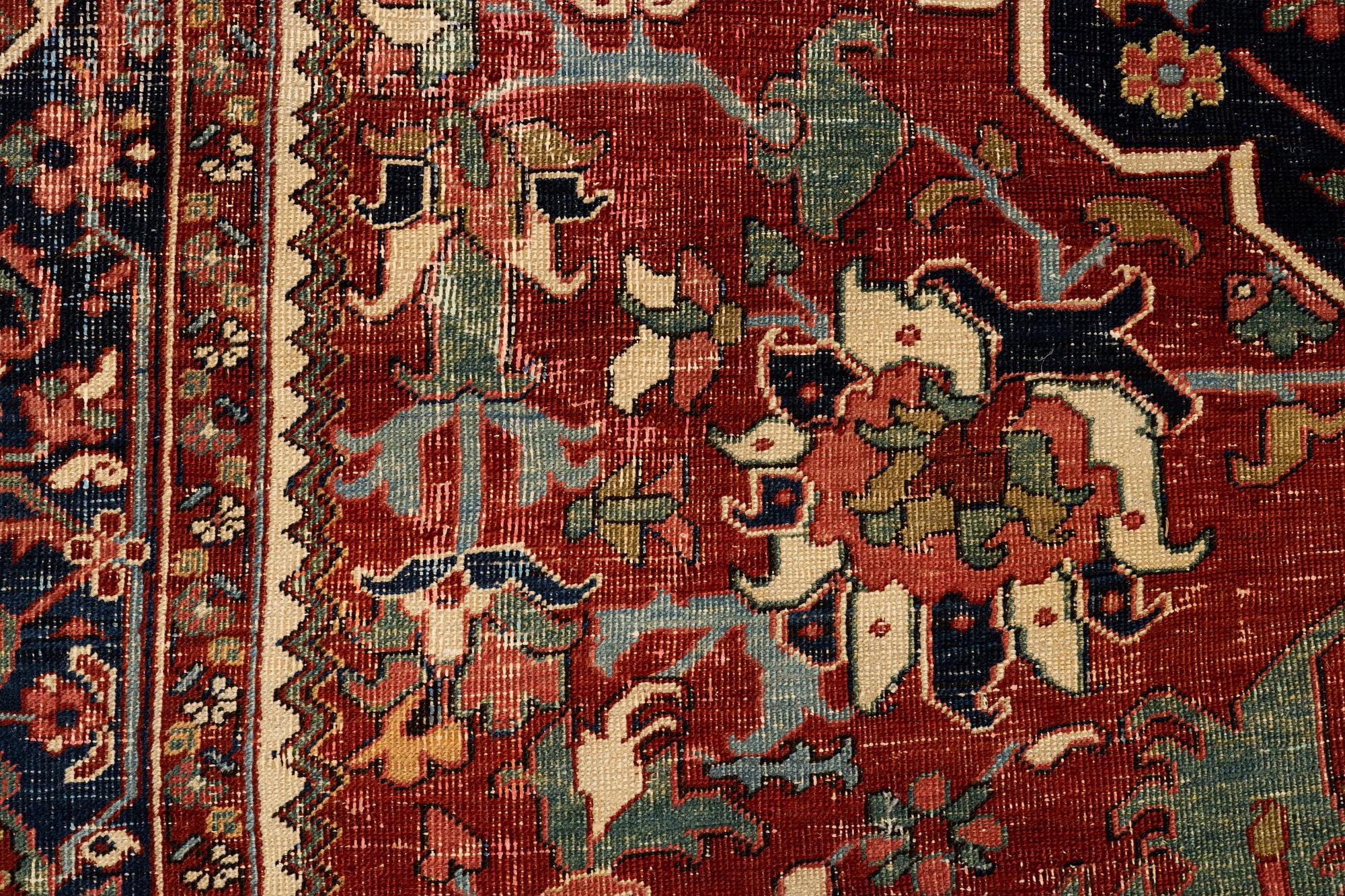 Matta, antik Heris, ca 375 x 280,5 cm.