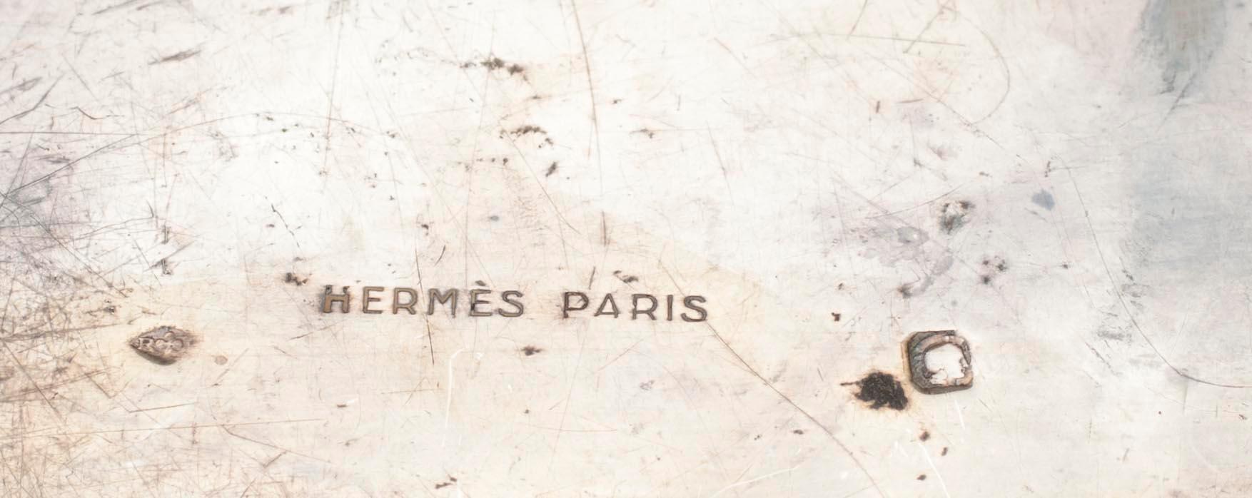 STÄLLNING för SPELKORT, silver 925, Hermès, Paris, 1900-tal. Vikt 208 g.