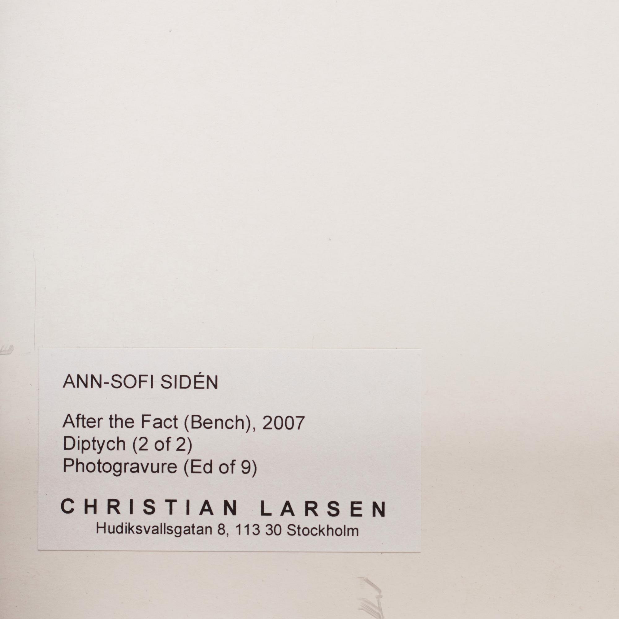 Ann-Sofi Sidén, "After the Fact (Bench)", 2007.