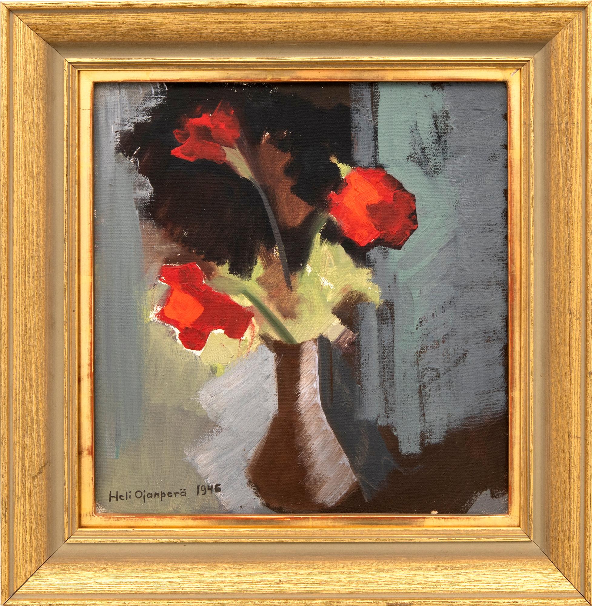 Heli Ojanperä, Still Life with Flowers in a Vase.