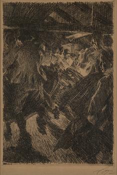 ANDERS ZORN, etching, 1917, signed in pencil.