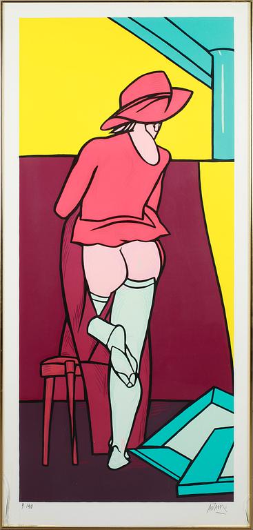 VALERIO ADAMI, färgserigrafi, signerad och numrerad 9/140.