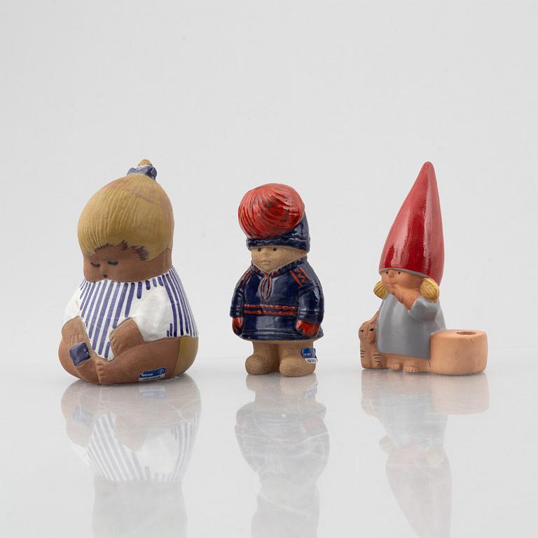 Lisa Larson, a set of six stoneware figurines, Gustavsberg.