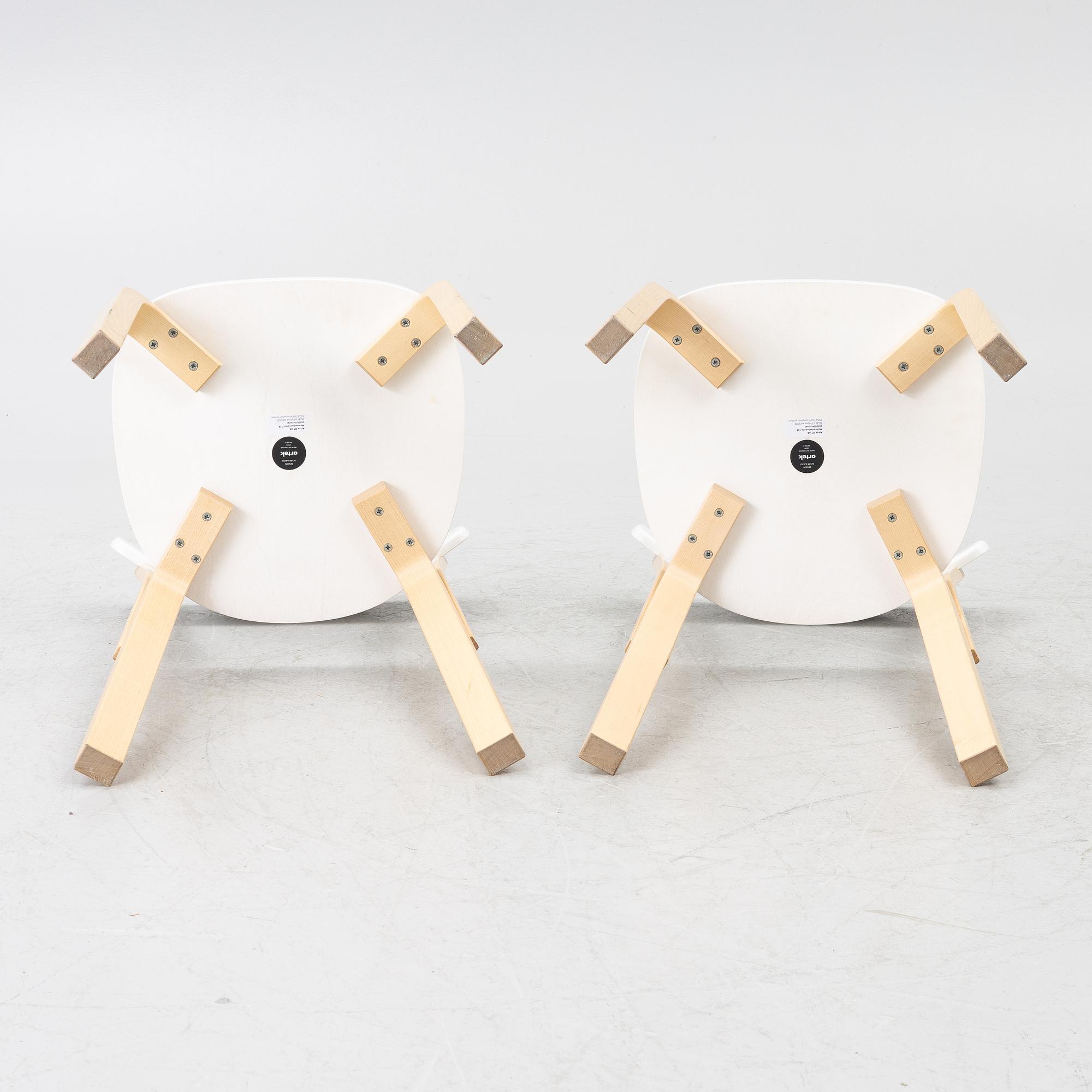 Alvar Aalto, Chairs, a pair, model 69, Artek, Finland, 2020.