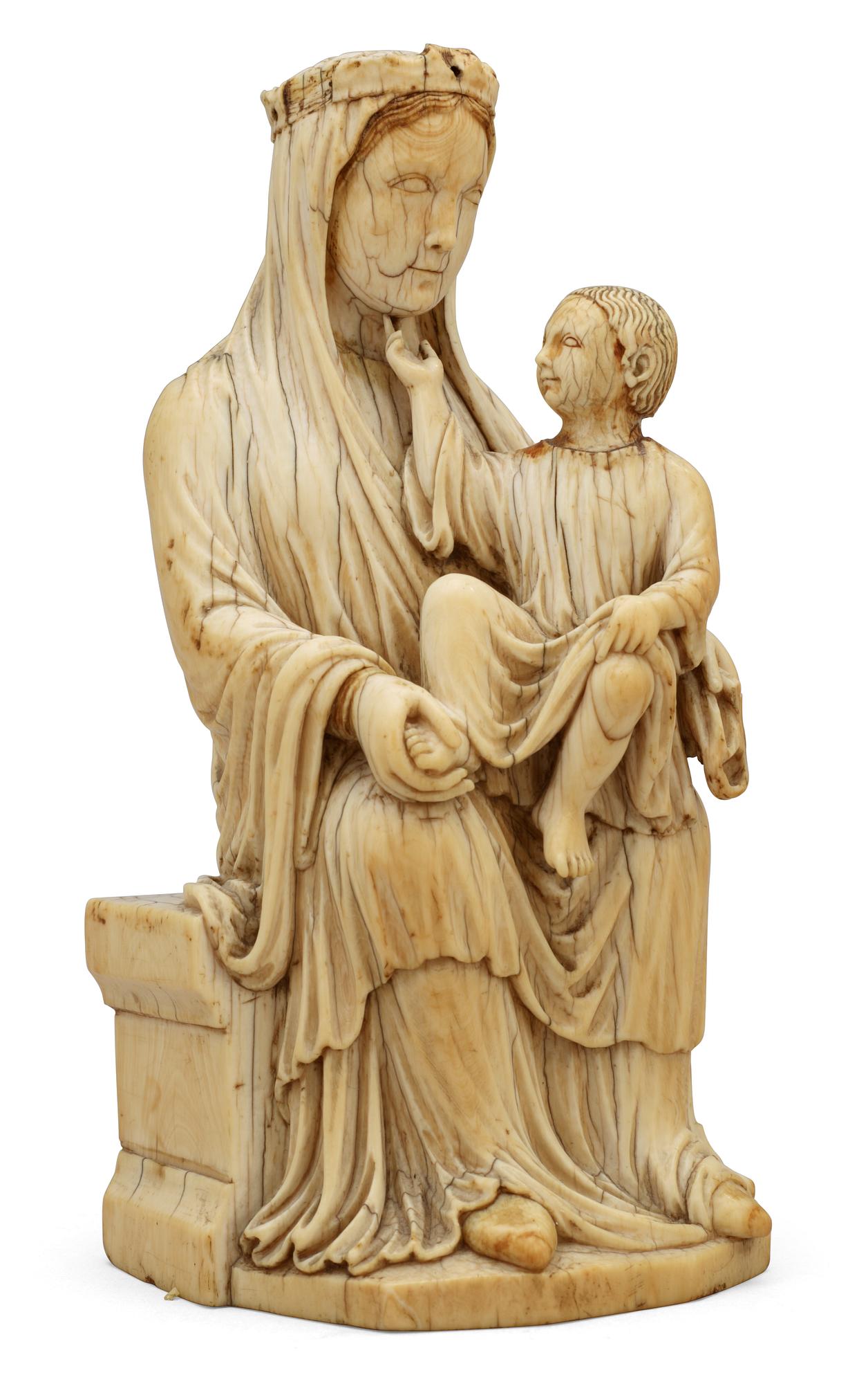 MARIA MED JESUSBARNET. Frankrike, 1200-talets andra hälft. Gotisk.