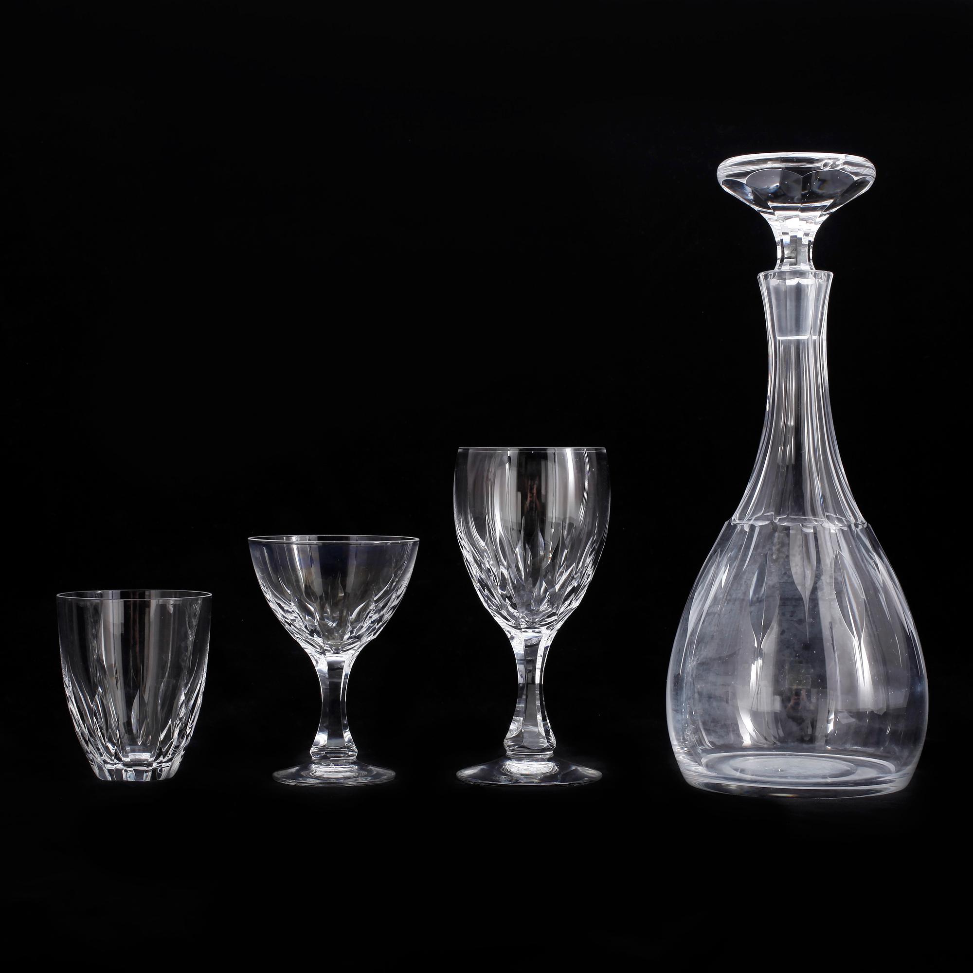 GLASSERVIS, 35 delar, "Fontän", Vicke Lindstrand, Kosta Boda.