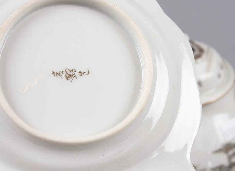 TESERVIS, 6 delar, porslin, Japan, 1900-tal.