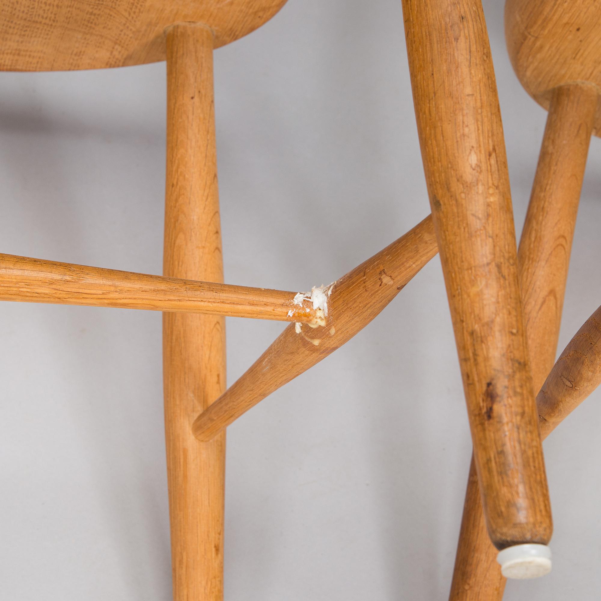 Nojatuoleja, 3 kpl, 1900-luvun loppupuoli.