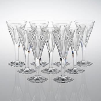 Nine glasses, 20th century.