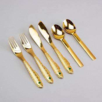 GUNNAR CYRÉN, 36 pieces fish cutlery model Nobel for Gense.