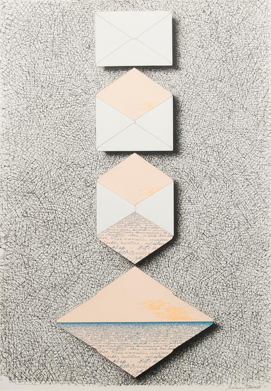 serigraph, signed and dated -75, numbered 55/75.