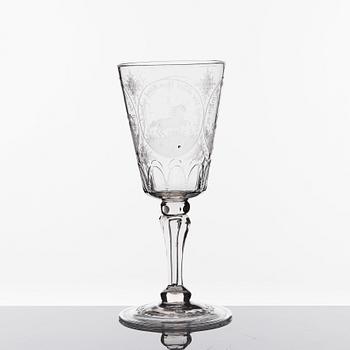 Pokal, glas. Tyskland, 1700-tal.