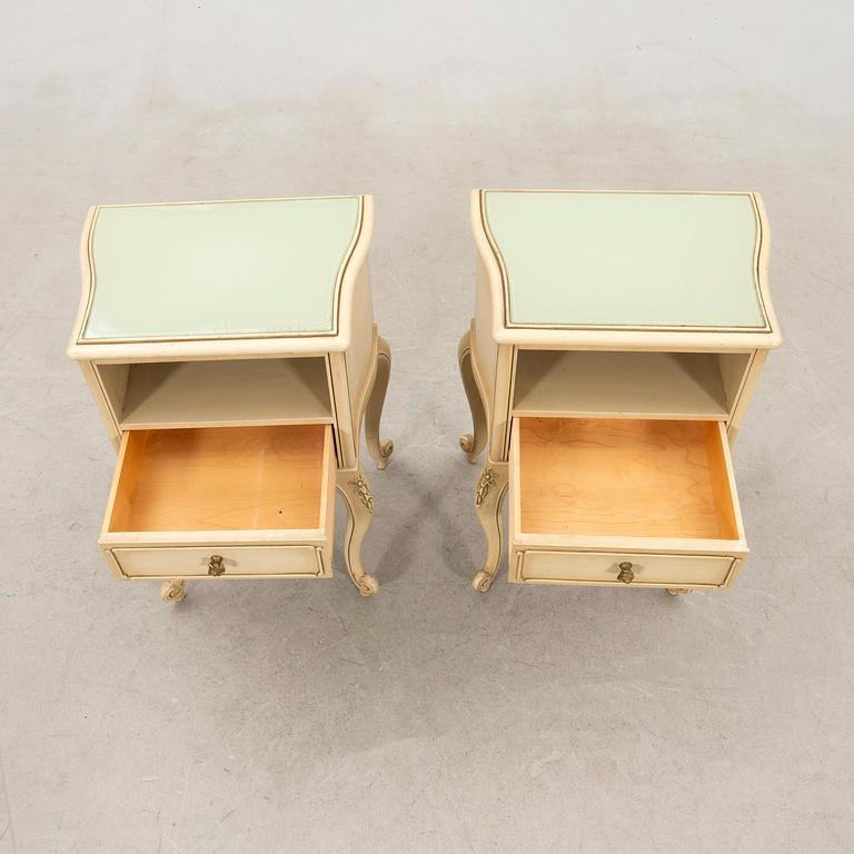 Bedside tables, a pair, Rococo style, 1940s/50s.