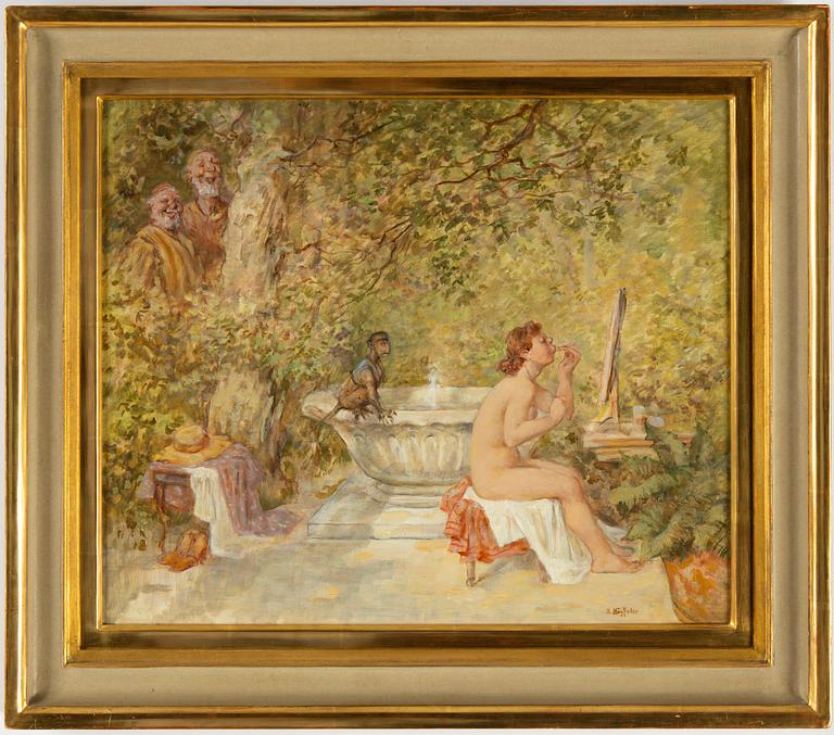 Robert Högfeldt, oil on board, signed.