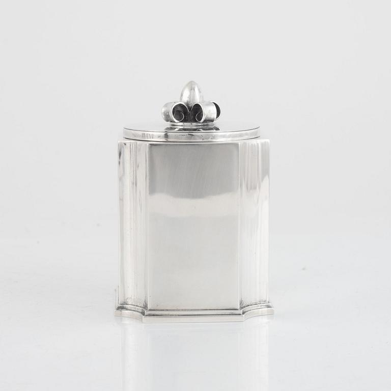 A Sterling Silver Cigarette Jar, mark of Atelier Borgila, Stockholm 1948.