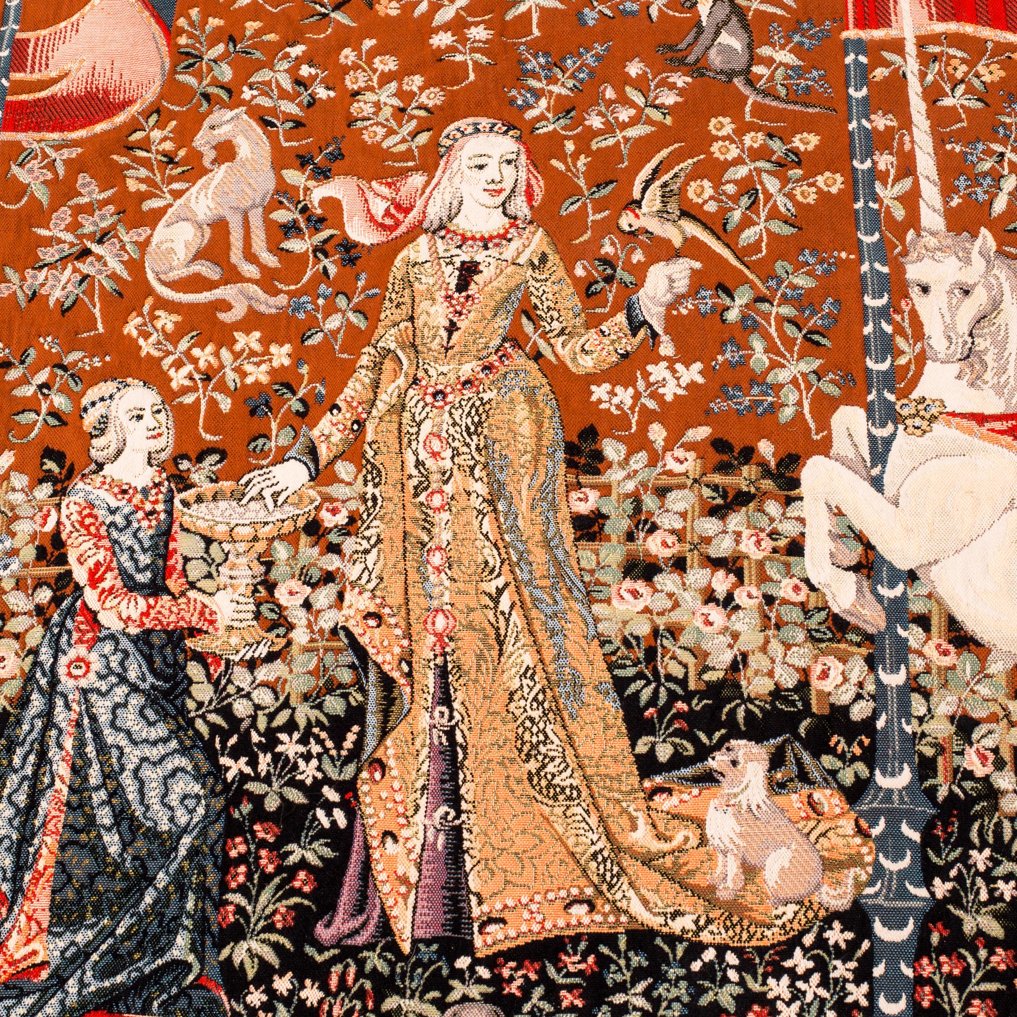 A machine woven tapestry from the second half of the 20th century