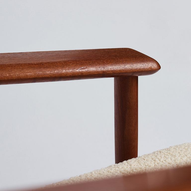 Aksel Bender Madsen & Ejner Larsen, a pair of easy chairs, cabinetmaker Willy Beck, Denmark 1950-60s.