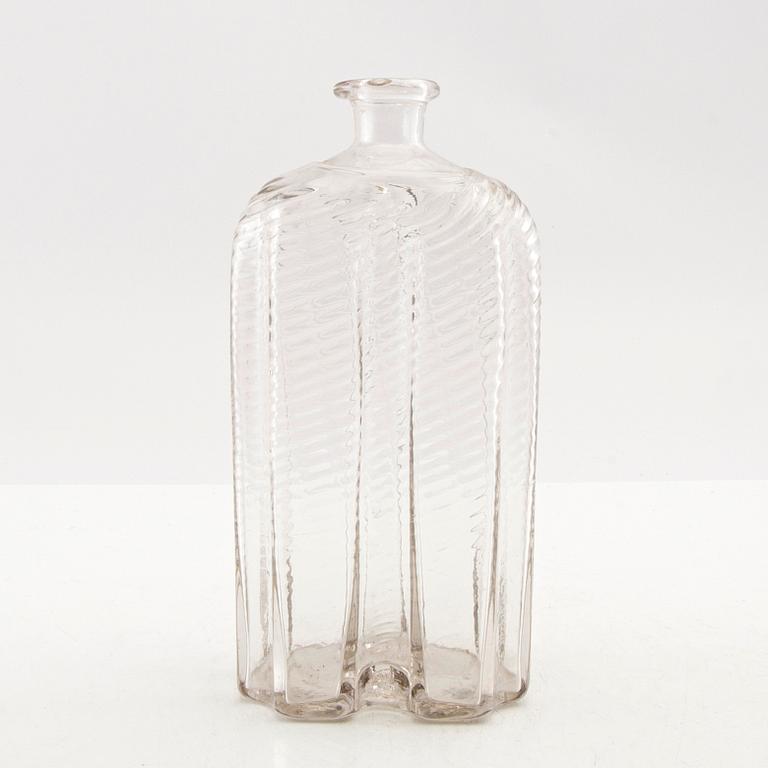 A  Swedish glass bottle, Skånska Glasbruket, 18th century.