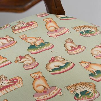 Matbord och stolar, 8 st, mahogny, regency-stil, 1900-talets slut.
