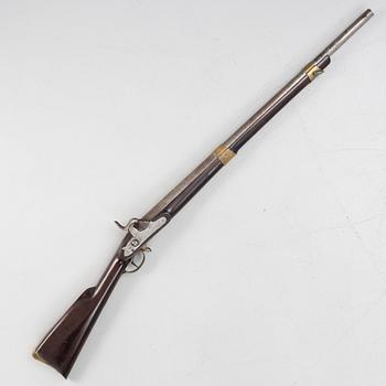 Percussion rifle, Swedish, 19th century.