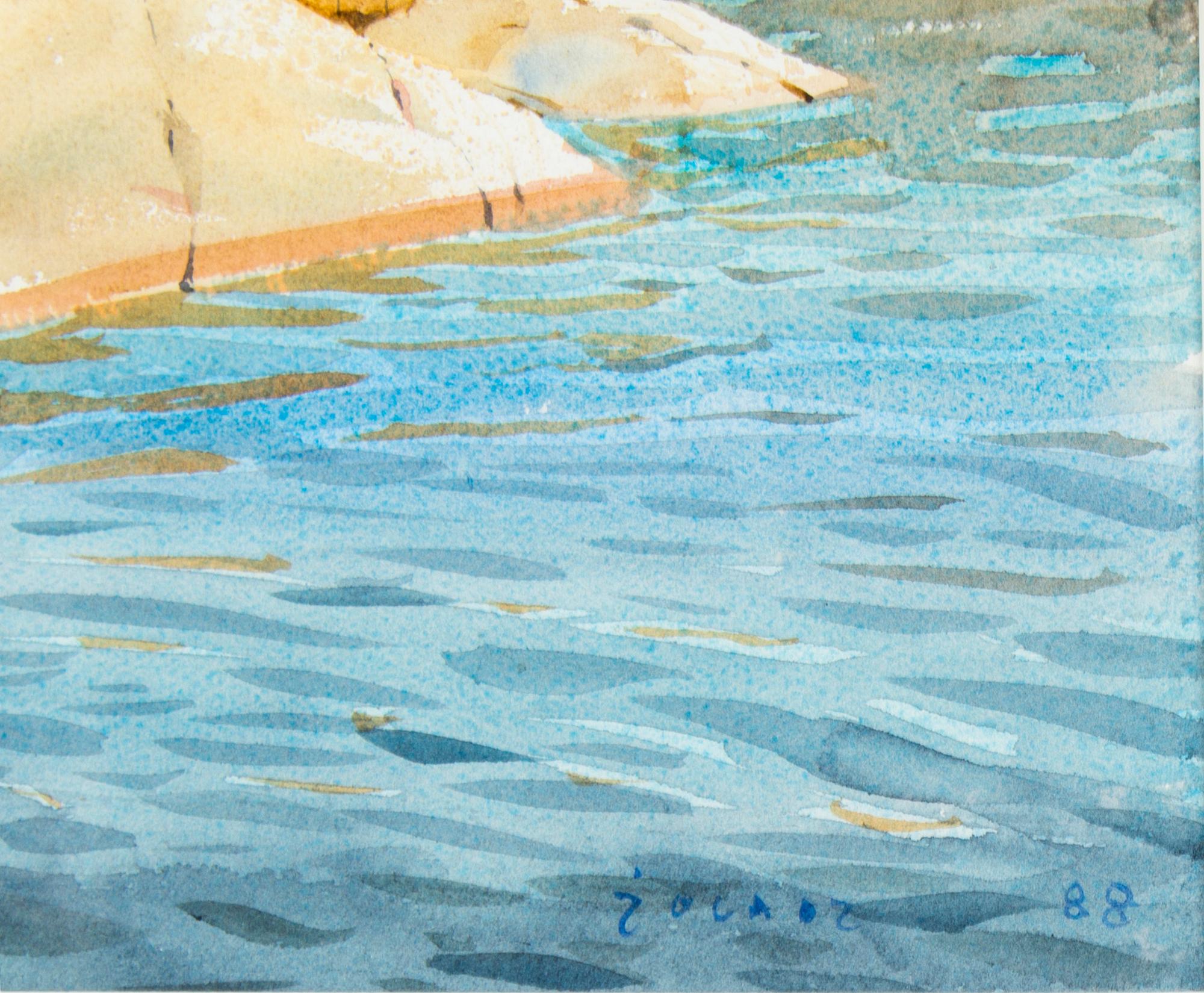 STANISLAW ZOLADZ, watercolor, signed and dated 88.