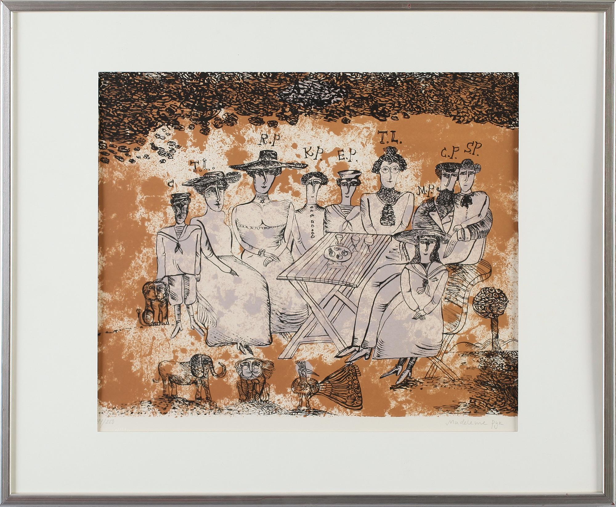 MADELEINE PYK, färglitografi, signerad och numrerad.