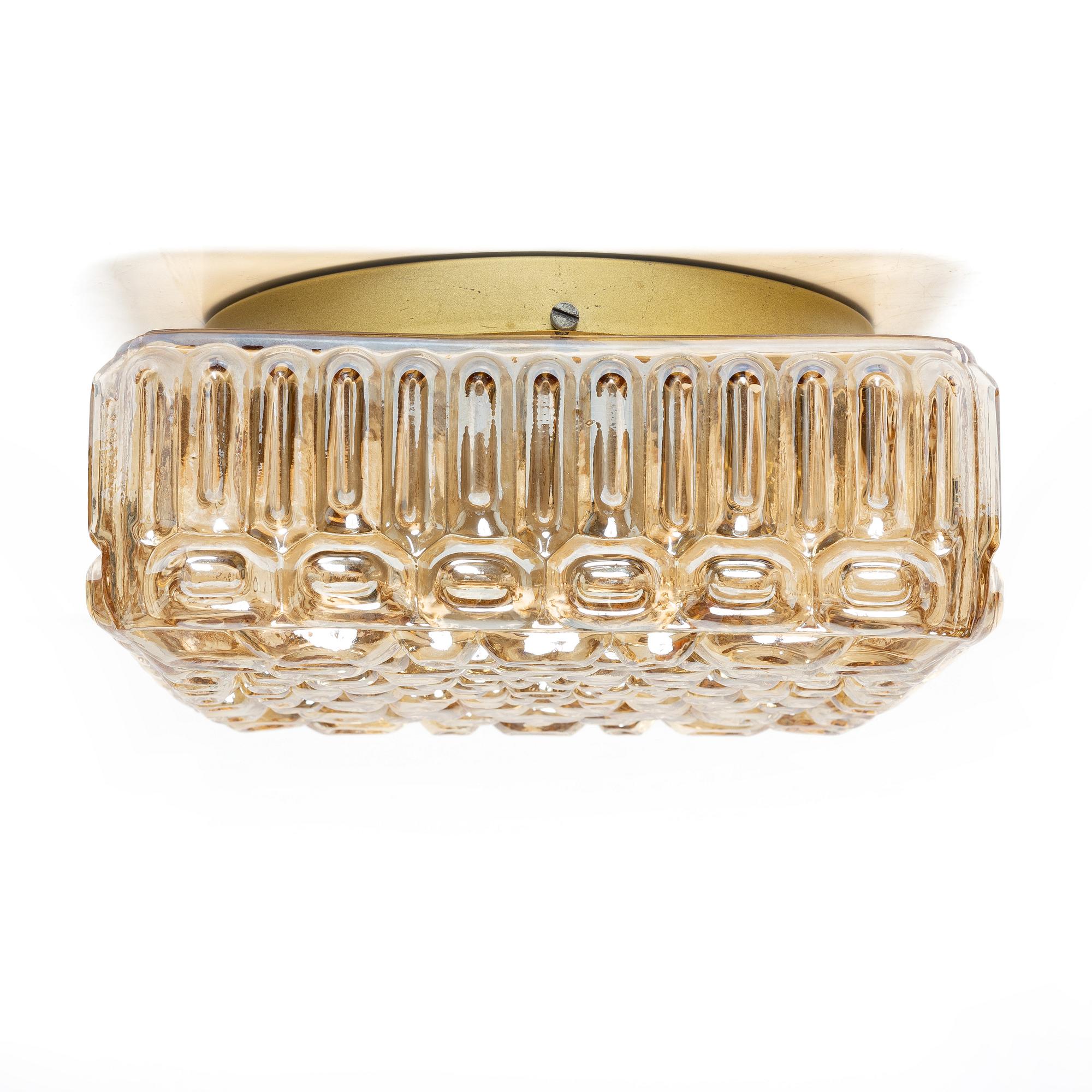 Ceiling lamp, Glashütte Limburg, Germany, second half of the 20th century.