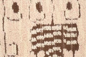 Märta Måås-Fjetterström, a carpet, "Skvattram", knotted pile in relief, ca 245 x 133-134,5 cm, signed MMF.