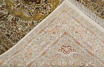 Matta, orientalisk old, silke, ca 202 x 123 cm.