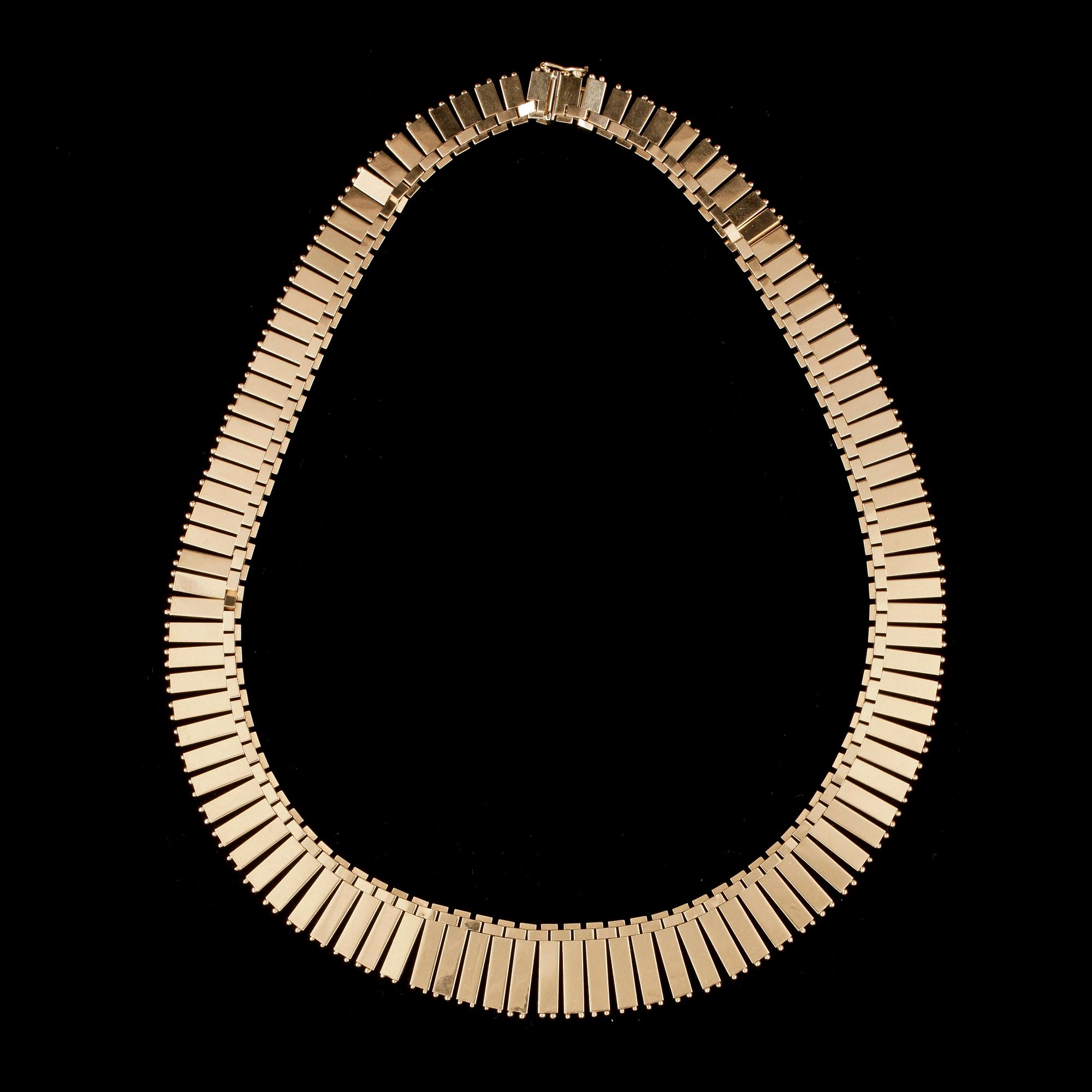 COLLIER, 18k guld, Uno A Erre, Aresso, Italien, vikt ca 50g.