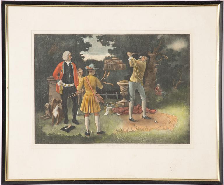 Lawrence Josset, Lawrence Josset,Etsning, 31x44 cm. signert.