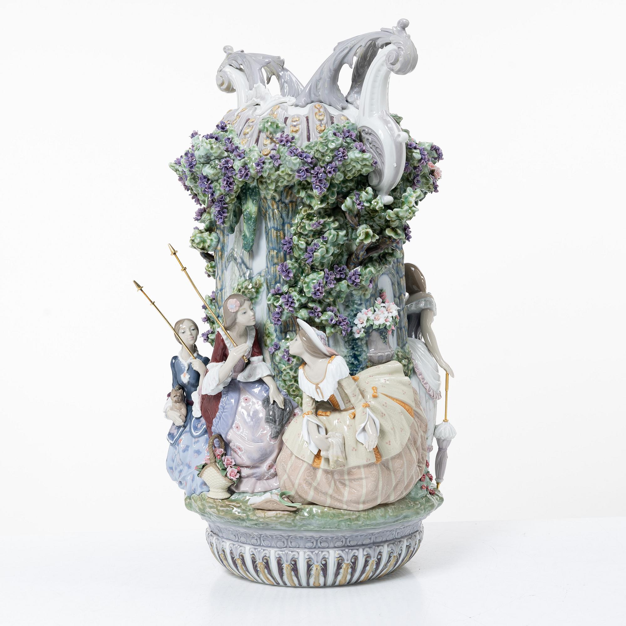Lladró, "Ladies from Aranjuez vase", vas, Spanien.