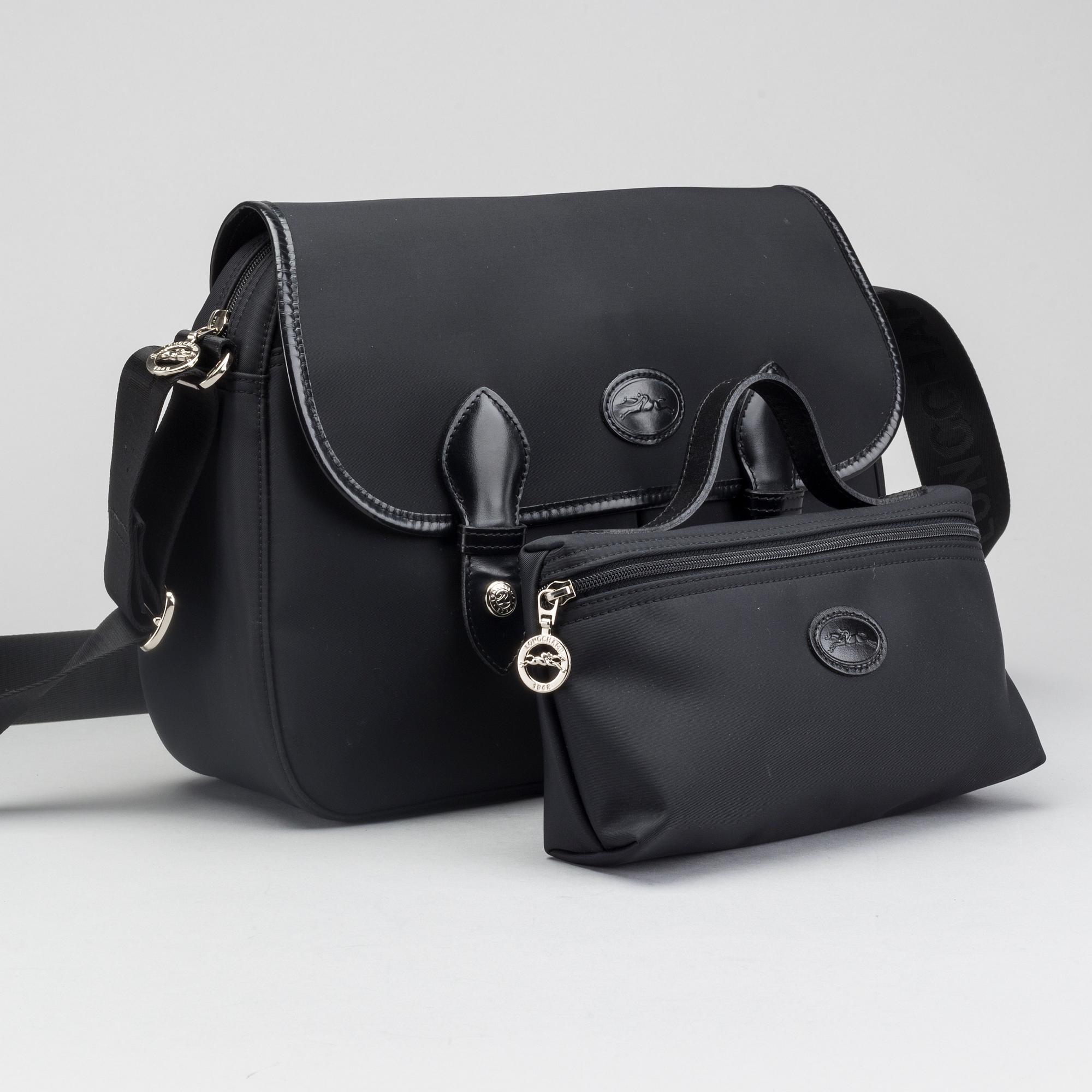LONGCHAMP, väska samt necessär.