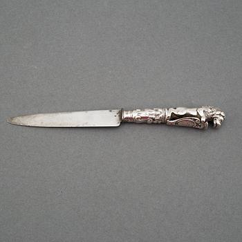 A DUTCH SILVER KNIFE, possibly by Gabynus van der Lely, Leeuwarden ca 1746.