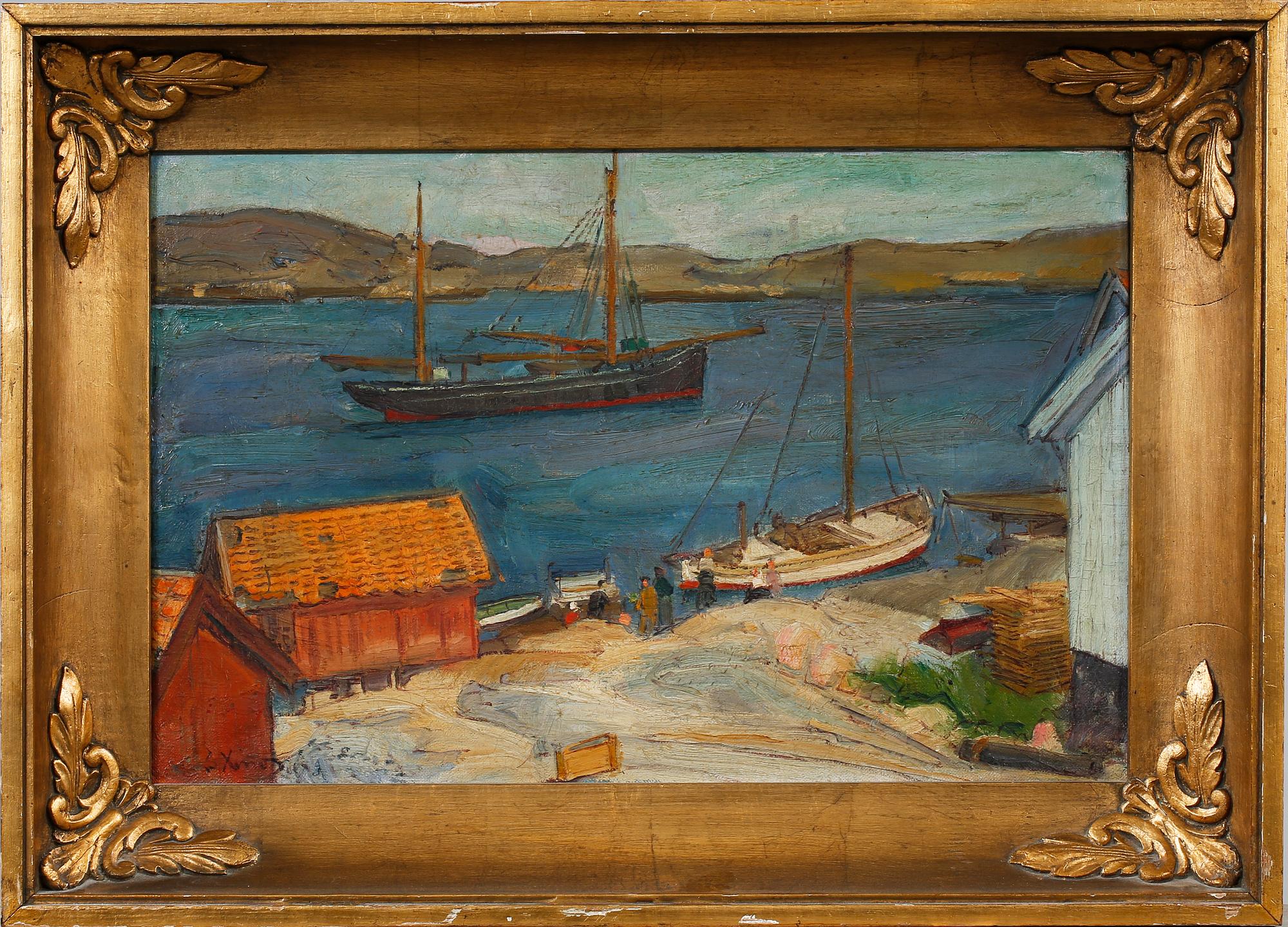 SPIROS XENOS, olja på duk, signerad.